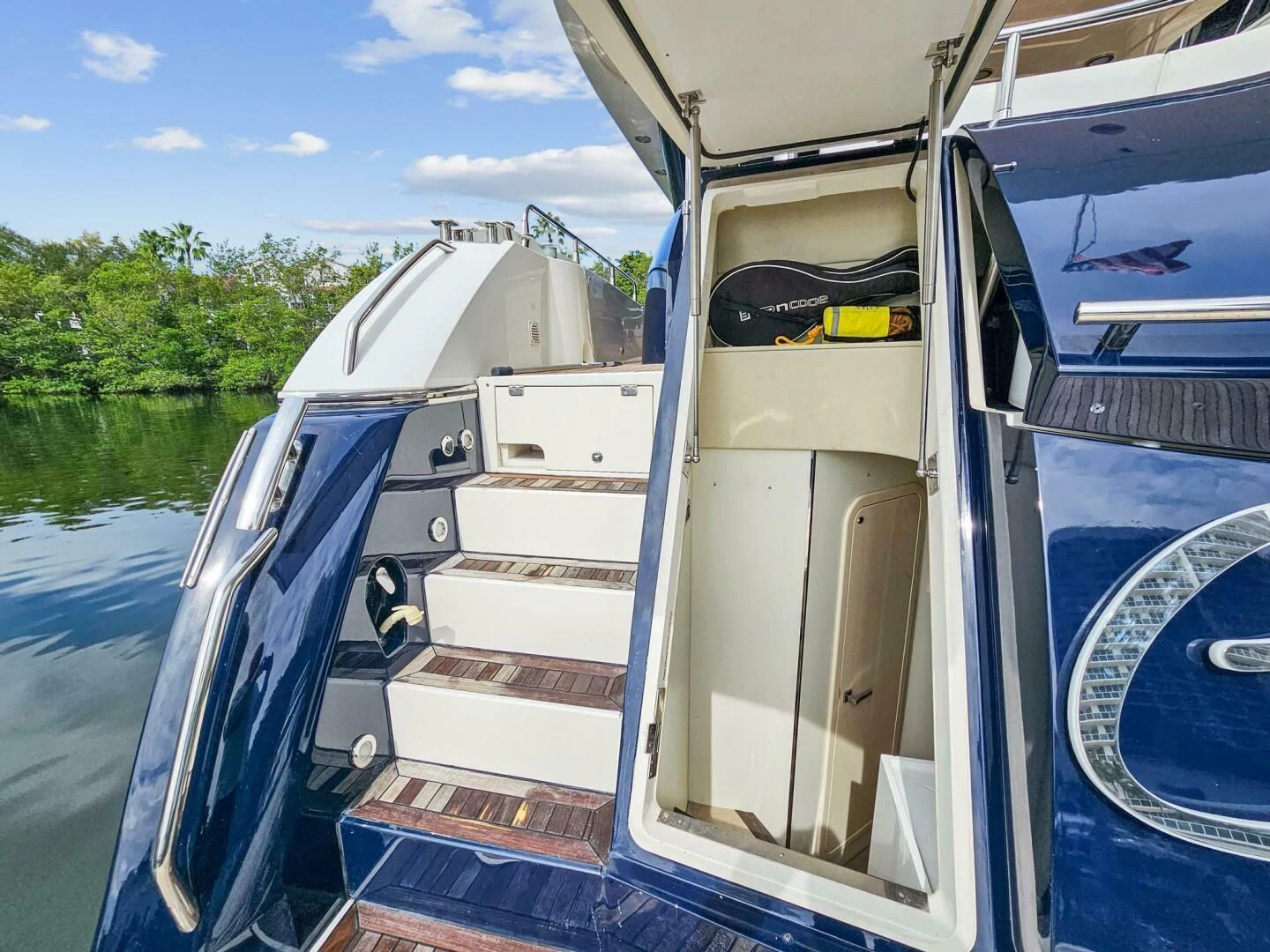 a boat on the water aboard THE CABANA Yacht for Sale