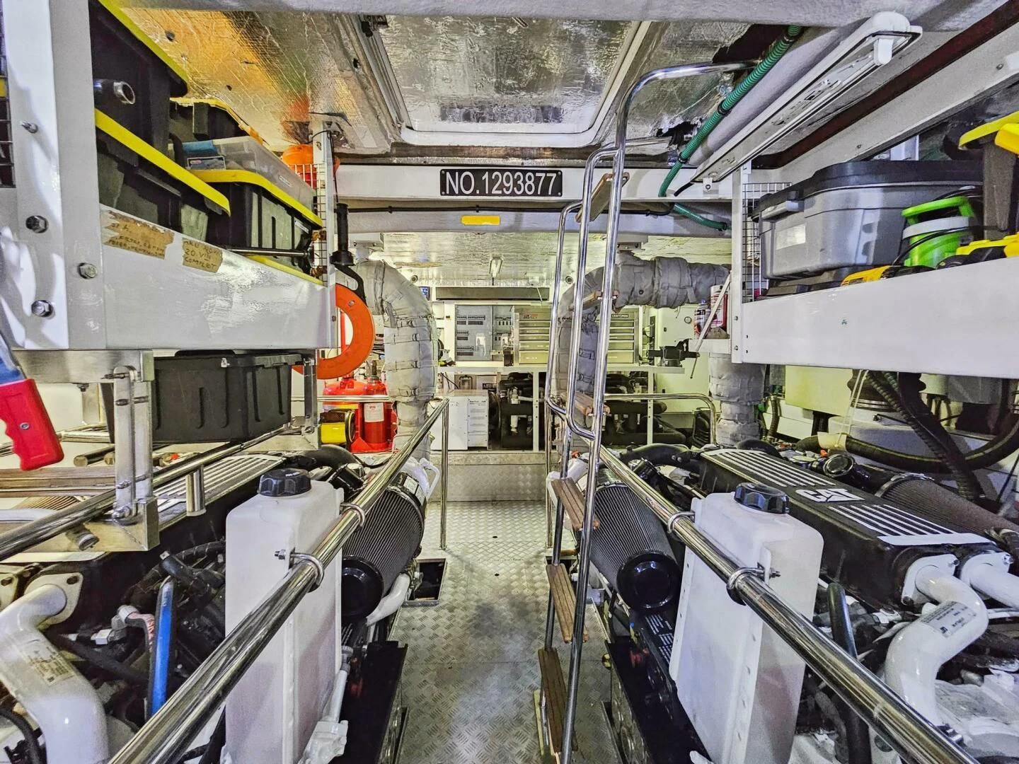 a large room with machinery aboard THE CABANA Yacht for Sale