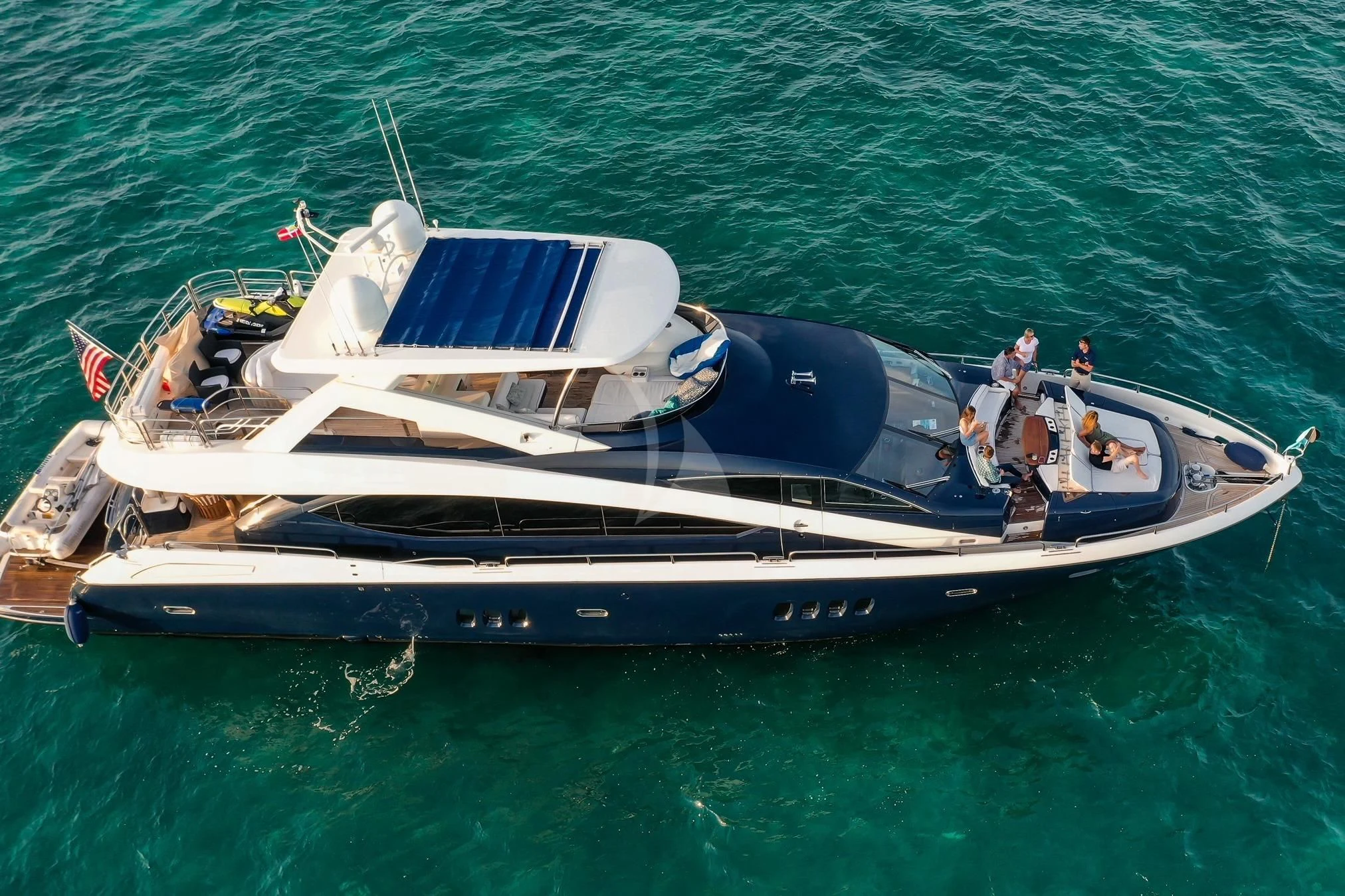 a boat with people on it aboard THE CABANA Yacht for Sale