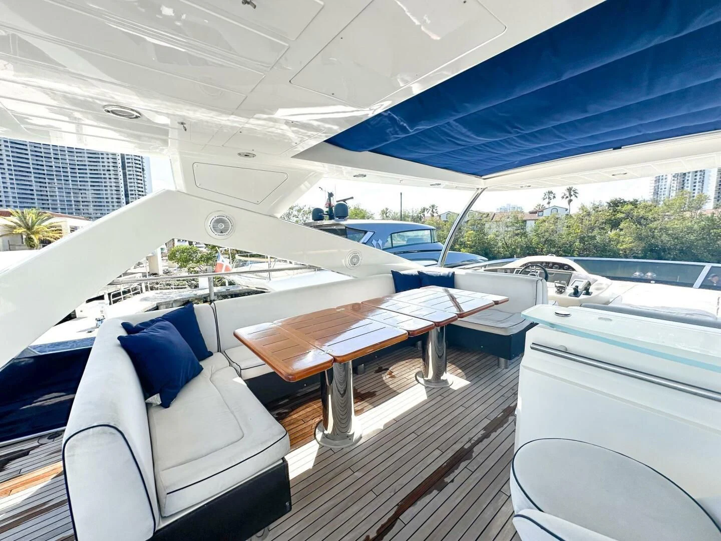 a boat on the water aboard THE CABANA Yacht for Sale