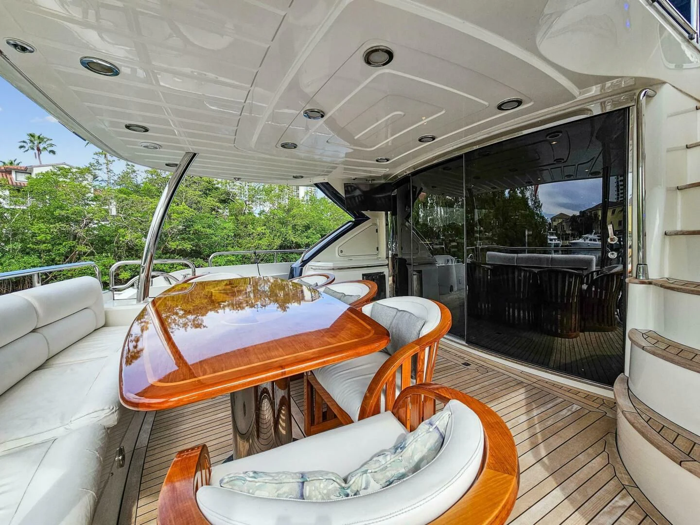 a boat on the water aboard THE CABANA Yacht for Sale