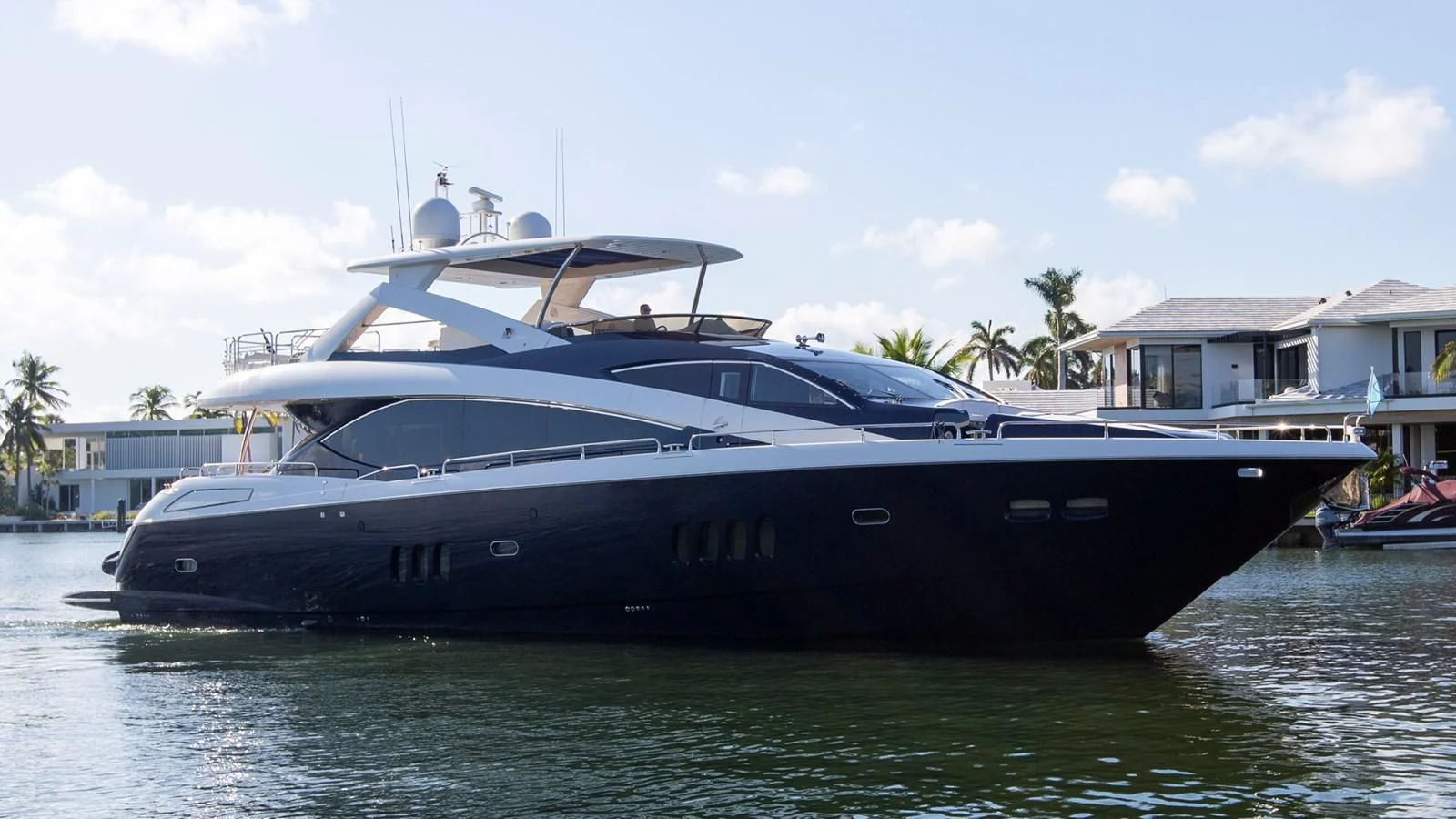 a boat on the water aboard THE CABANA Yacht for Sale