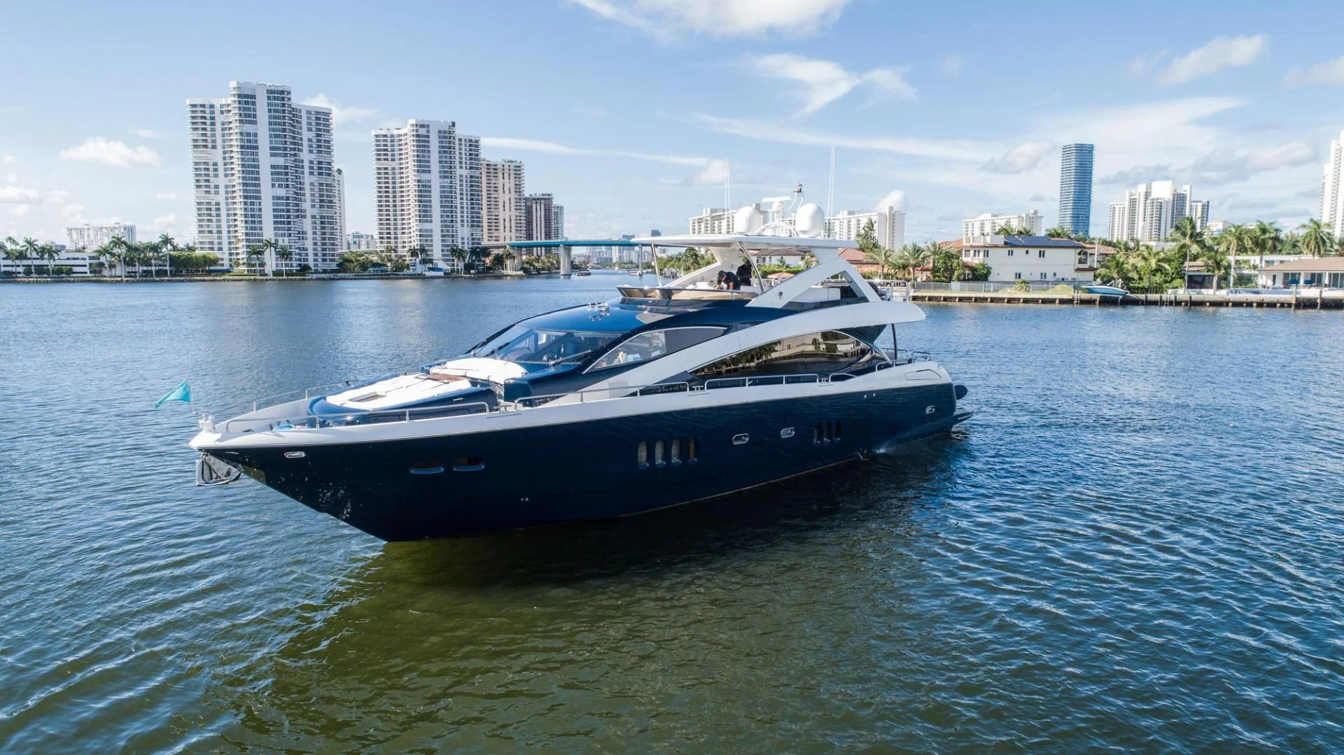 a boat on the water aboard THE CABANA Yacht for Sale