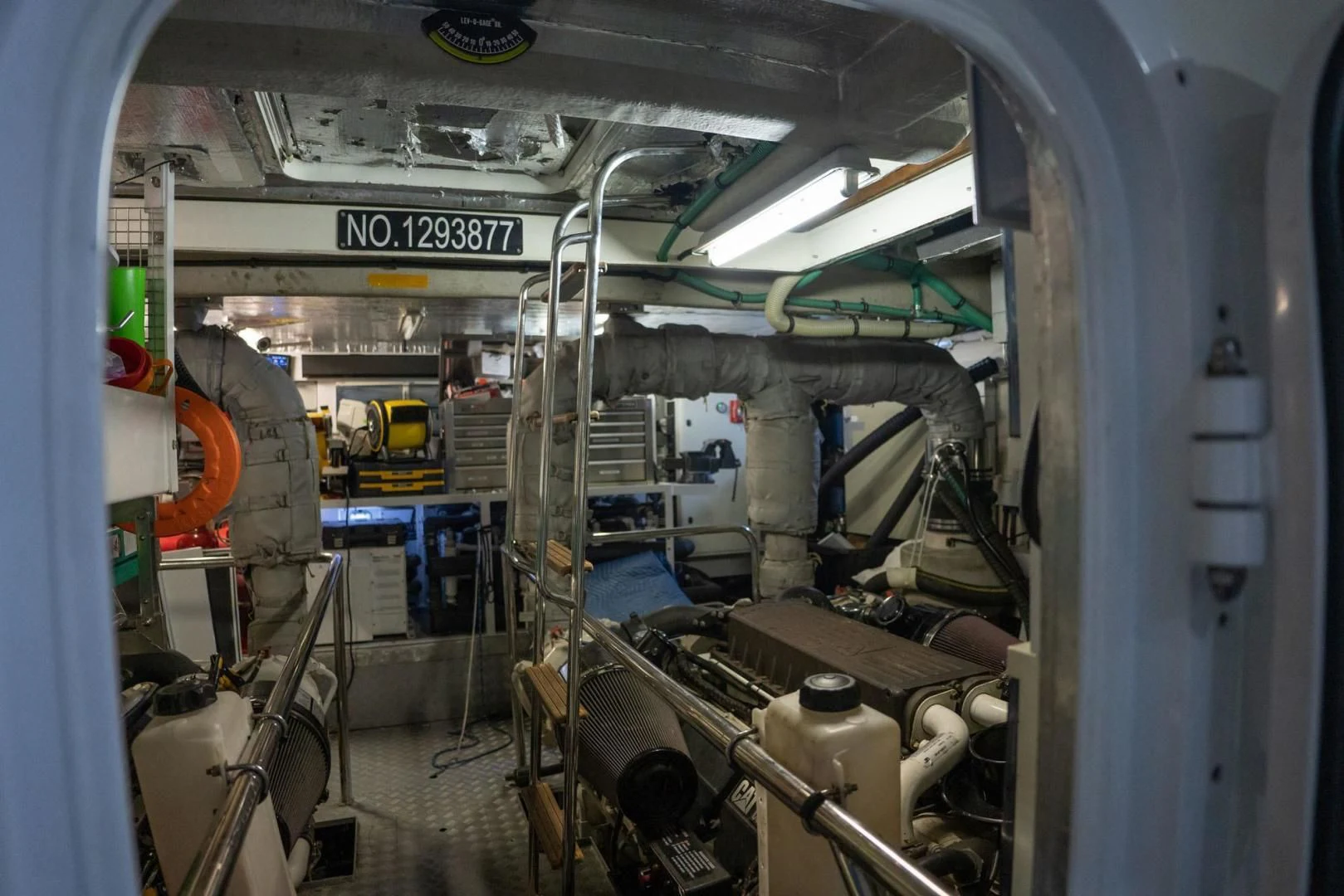 a room with machinery aboard THE CABANA Yacht for Sale