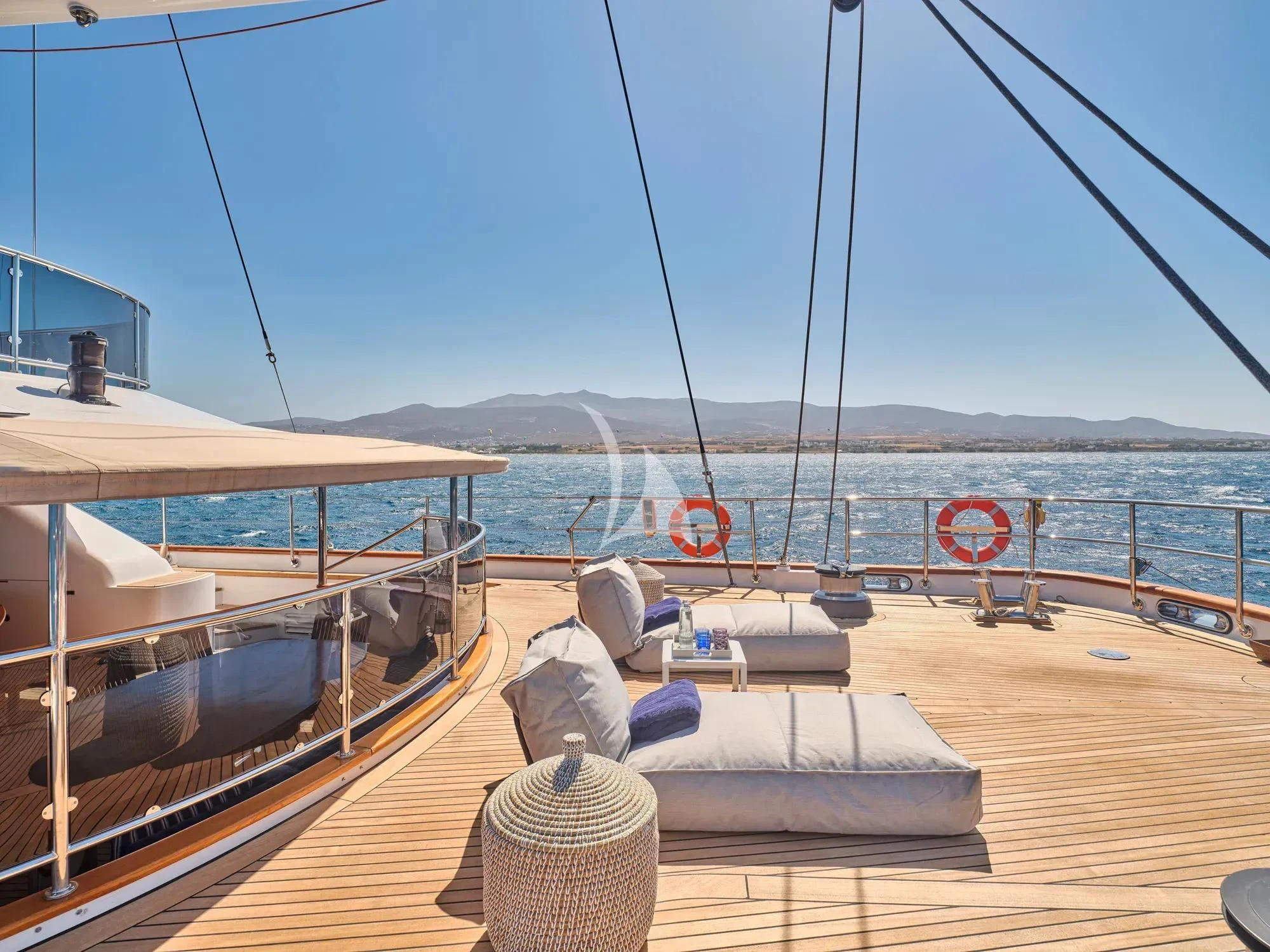 a boat on the water aboard BURRASCA Yacht for Sale