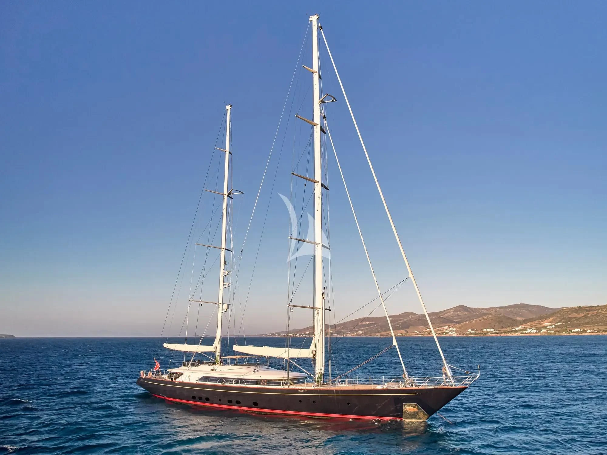 a sailboat on the water aboard BURRASCA Yacht for Sale