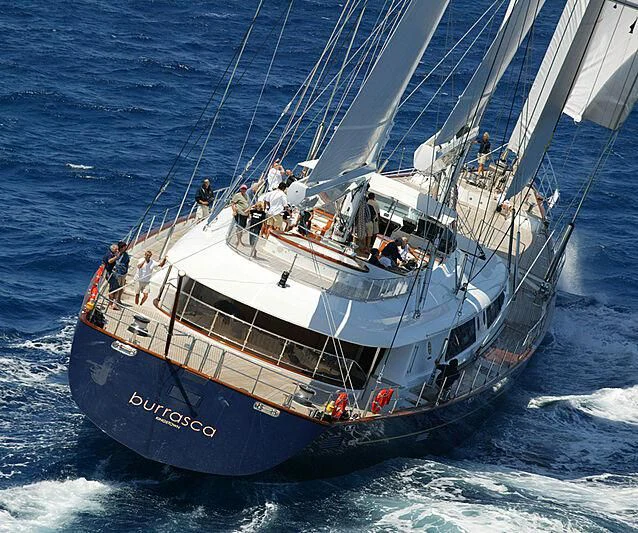 a boat with people on it aboard BURRASCA Yacht for Sale