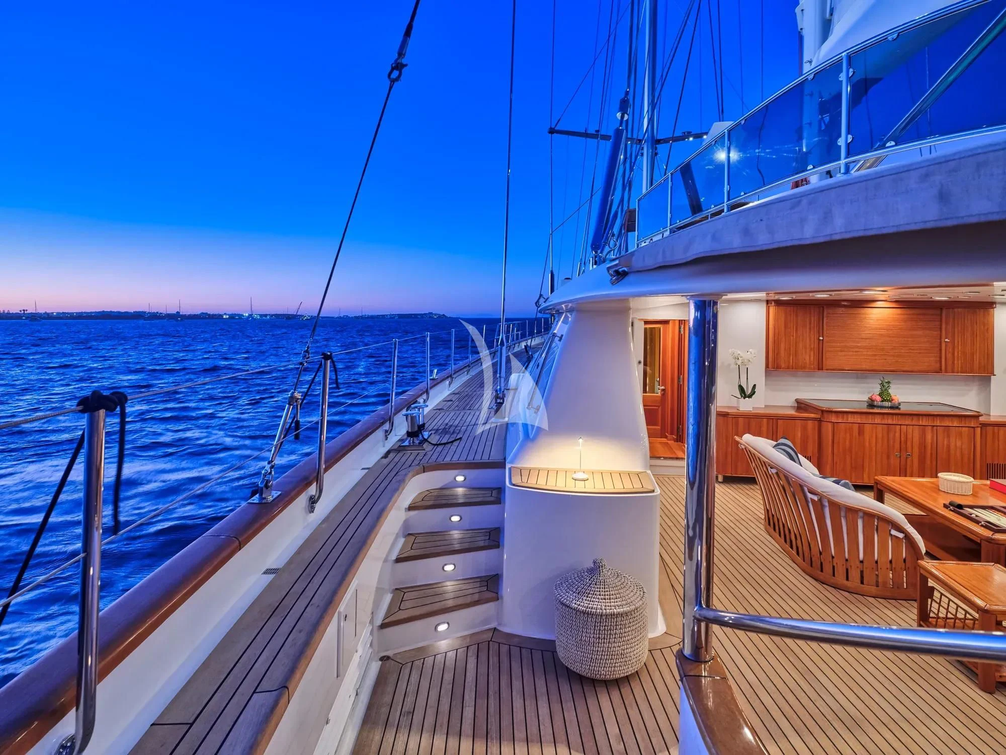a boat on the water aboard BURRASCA Yacht for Sale