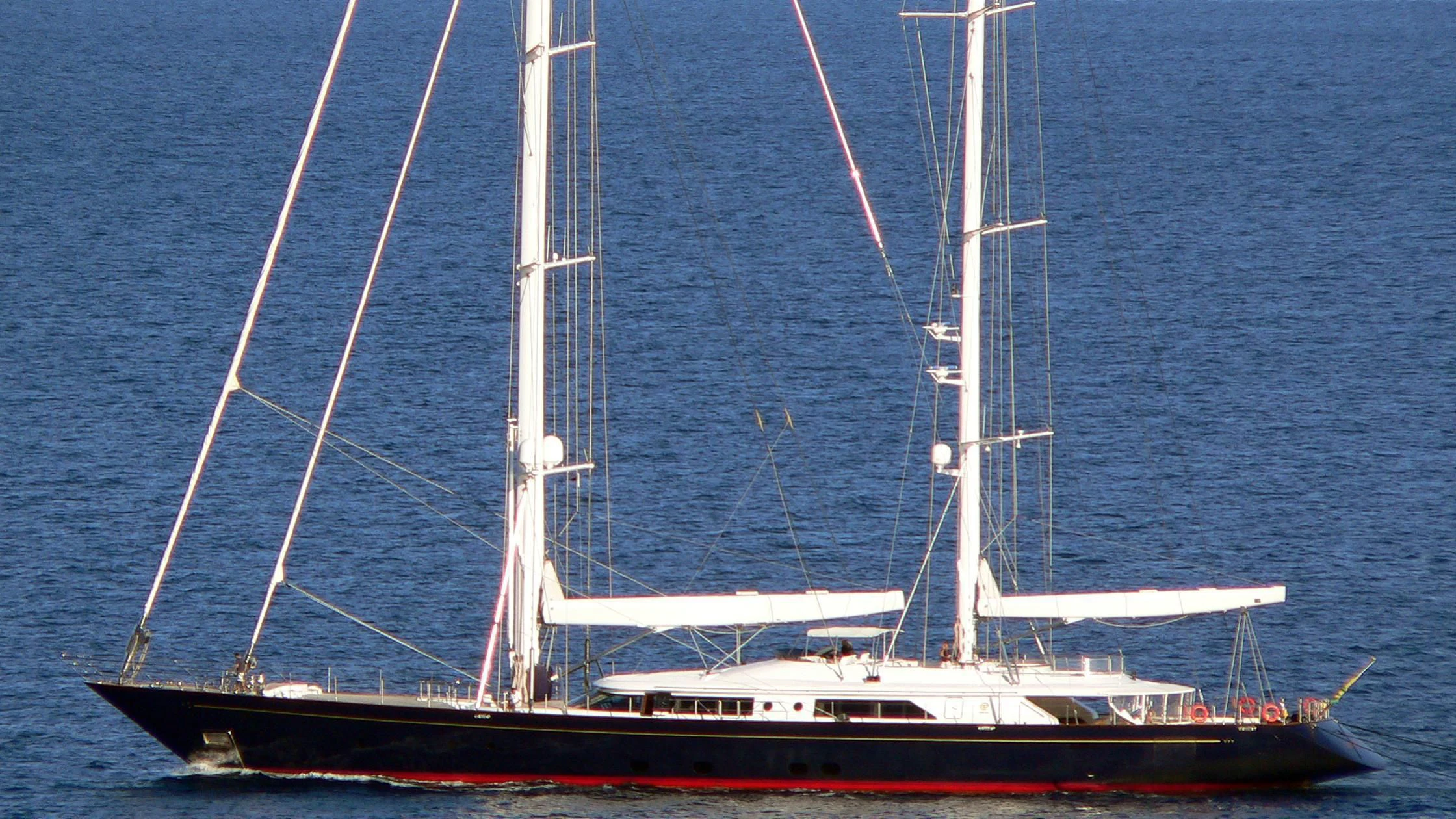 a boat on the water aboard BURRASCA Yacht for Sale