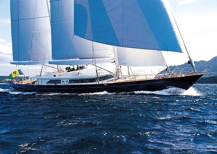 a boat sailing on the sea aboard BURRASCA Yacht for Sale
