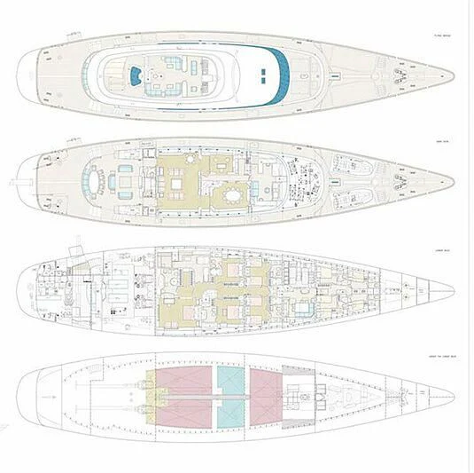 diagram aboard BURRASCA Yacht for Sale