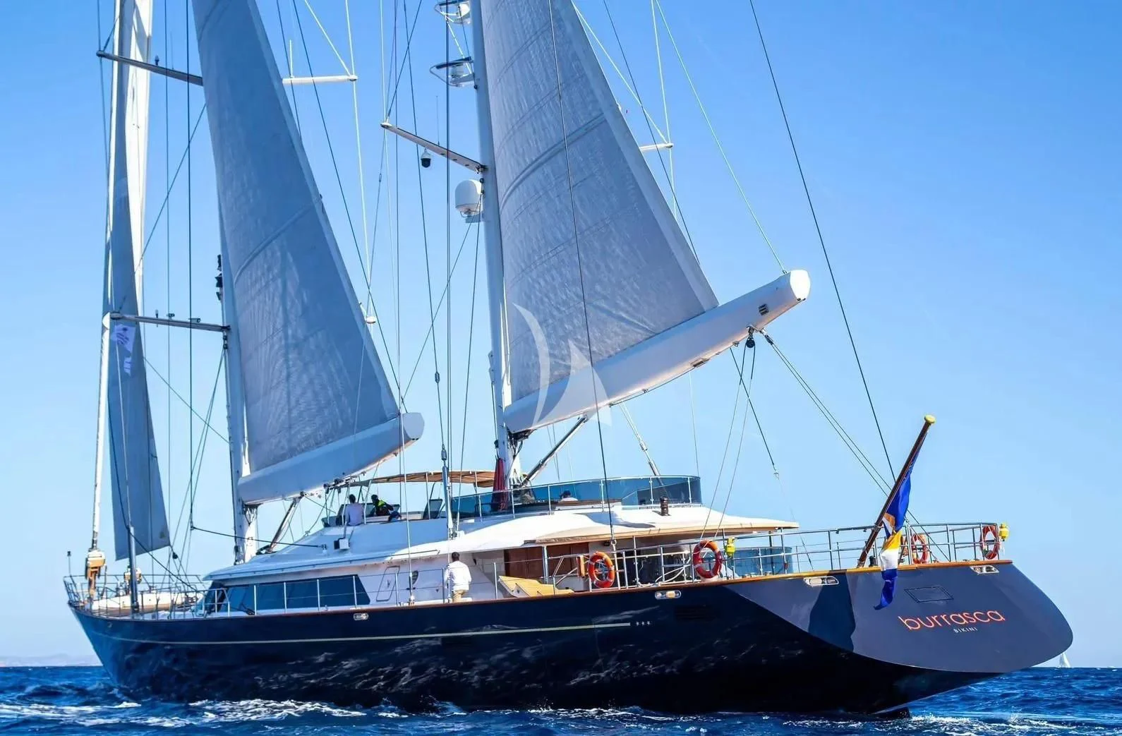 a boat in the water aboard BURRASCA Yacht for Sale