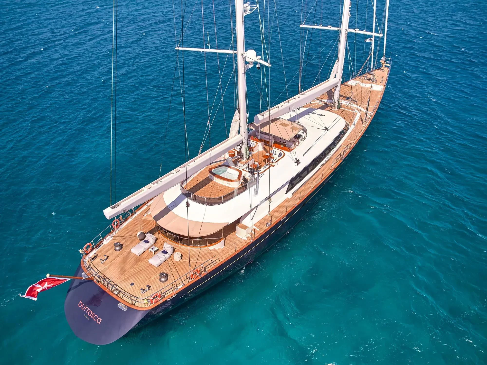 a boat on the water aboard BURRASCA Yacht for Sale