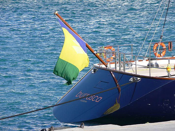 a boat on the water aboard BURRASCA Yacht for Sale