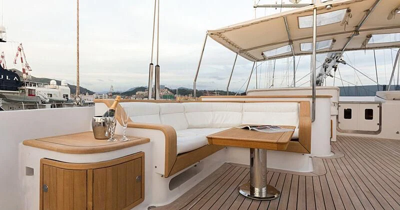 a boat on the water aboard BURRASCA Yacht for Sale