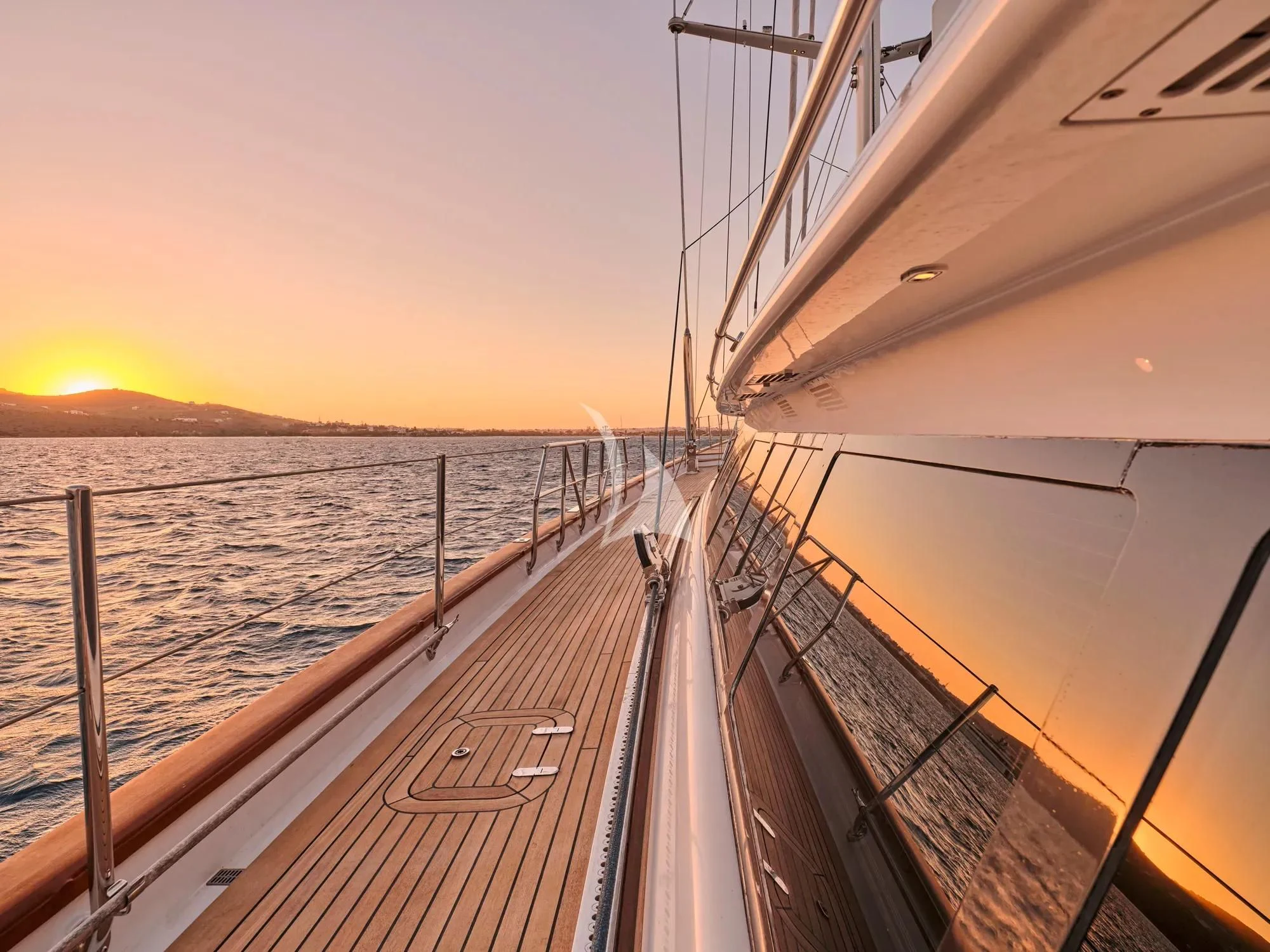 a boat on the water aboard BURRASCA Yacht for Sale