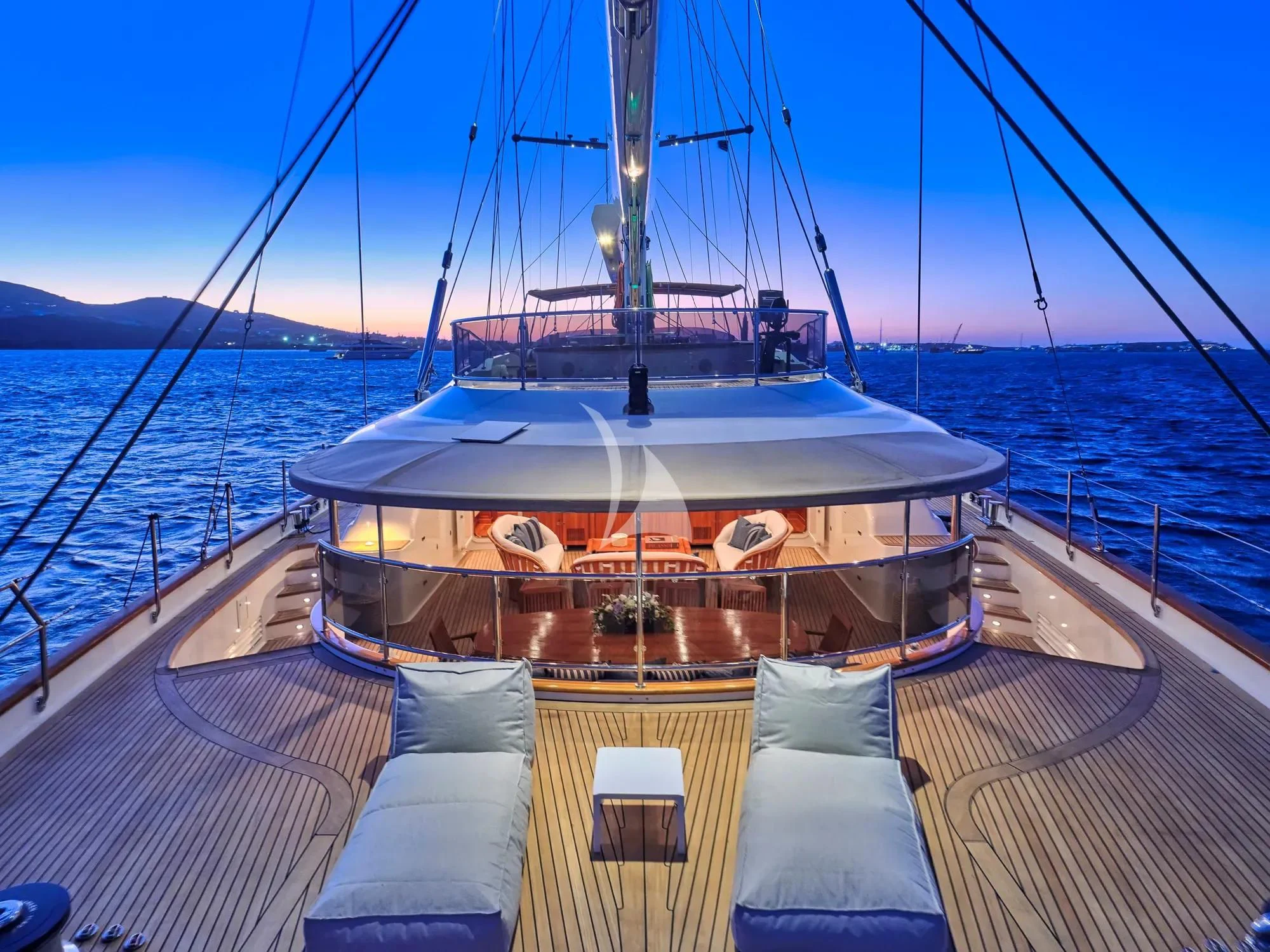 a boat on the water aboard BURRASCA Yacht for Sale