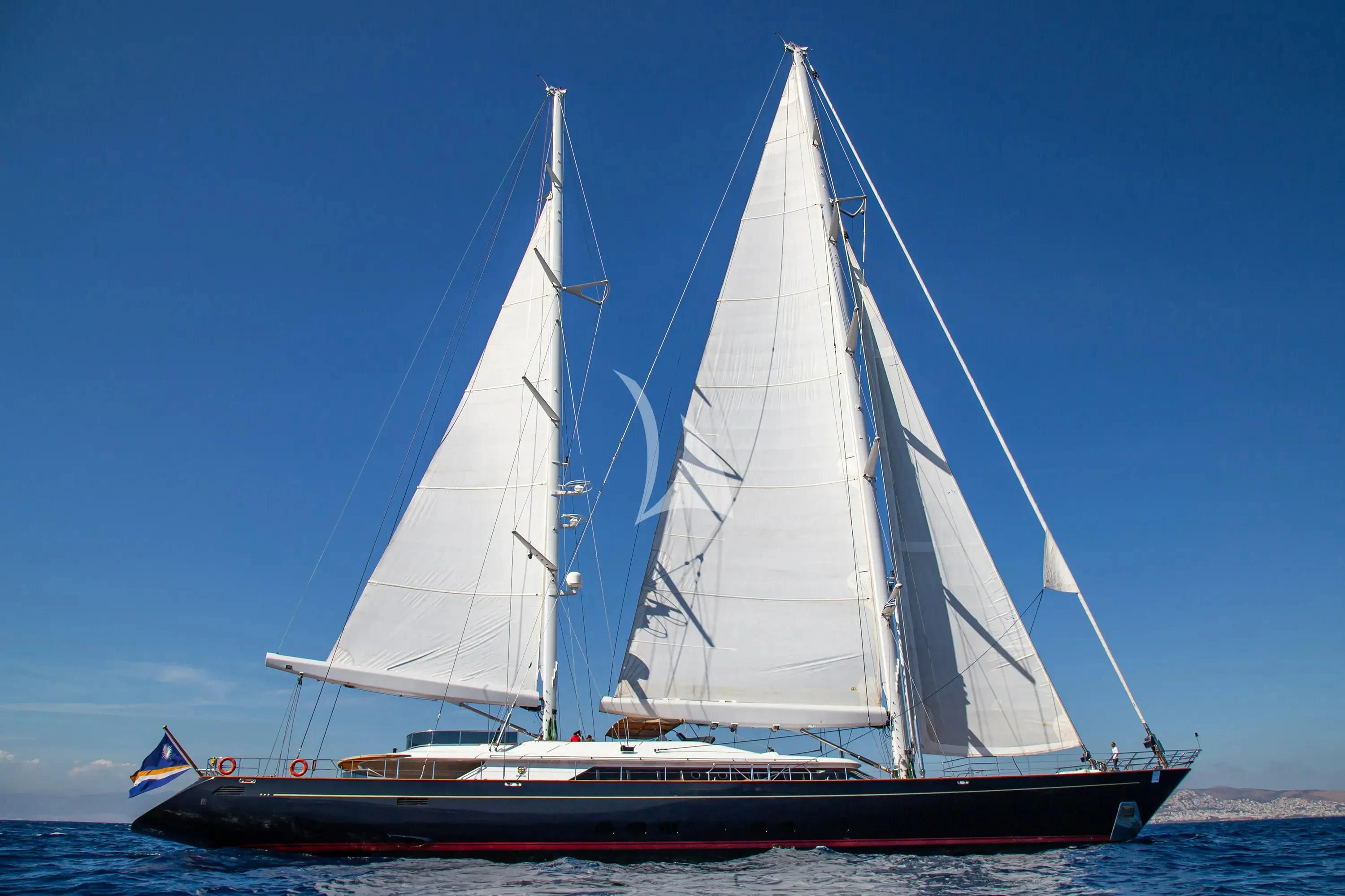 a sailboat on the water aboard BURRASCA Yacht for Sale