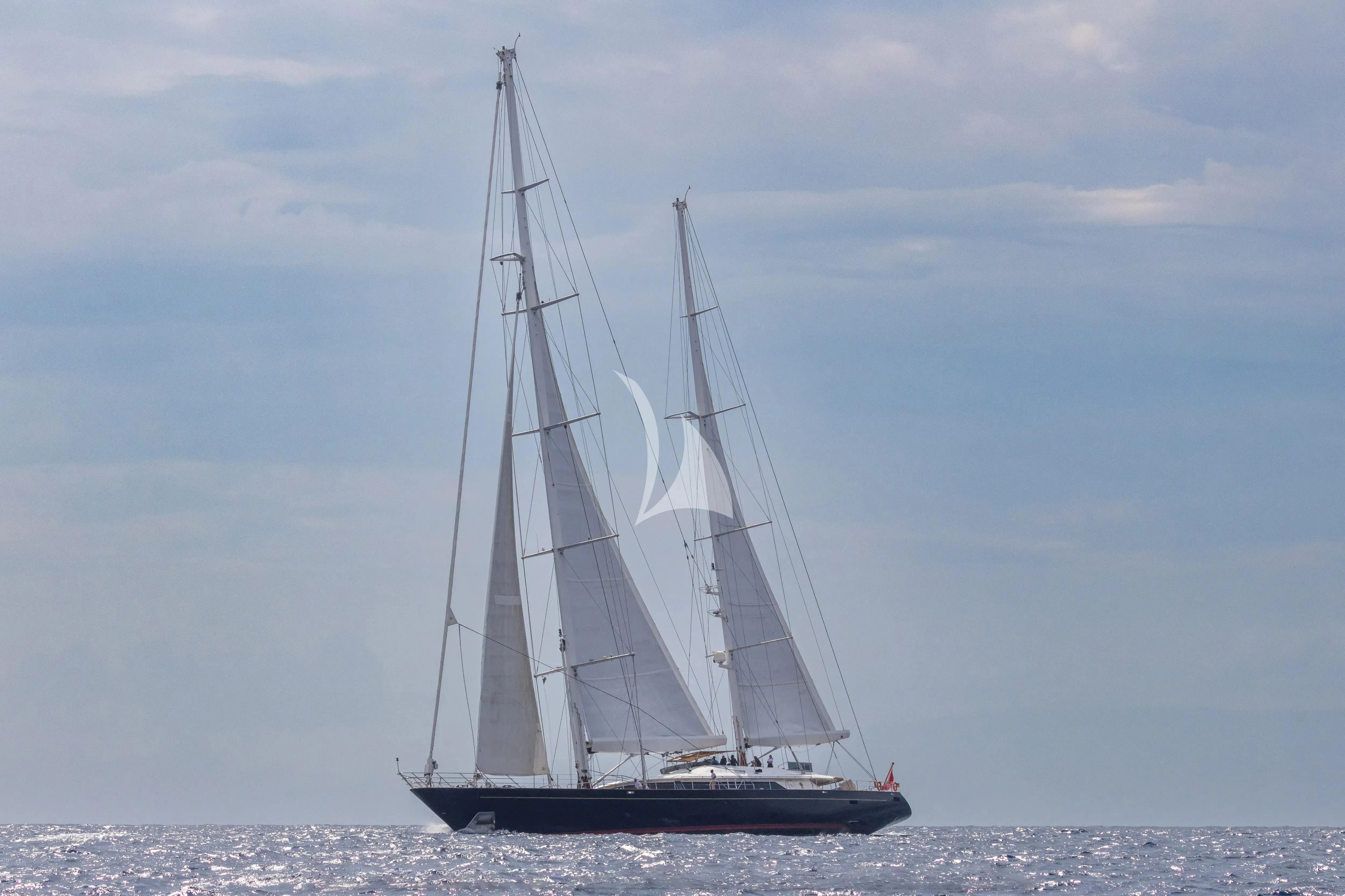 a sailboat in the water aboard BURRASCA Yacht for Sale