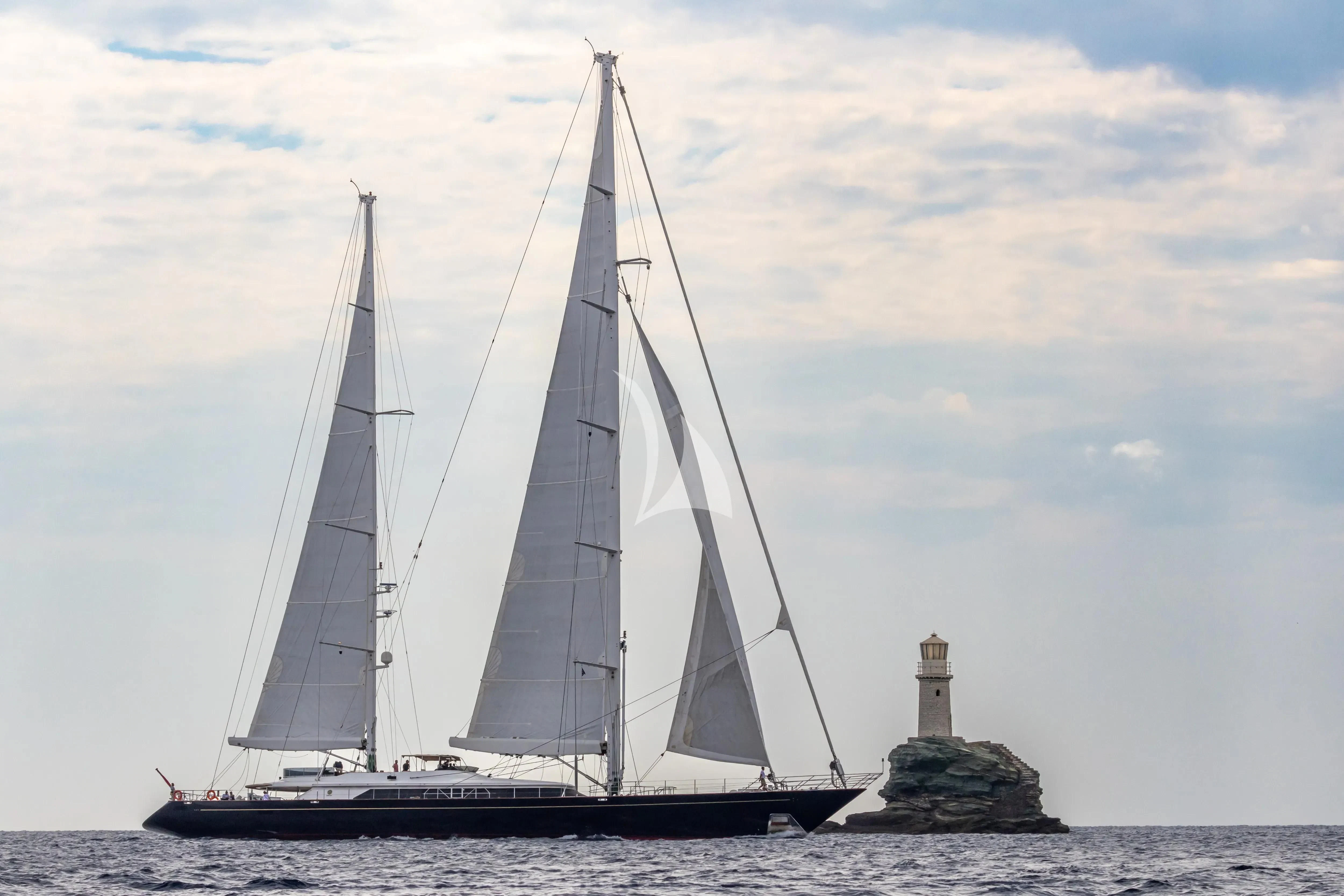 a sailboat on the water aboard BURRASCA Yacht for Sale