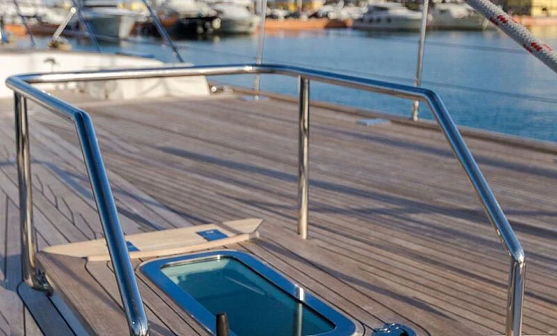 a boat on the water aboard BURRASCA Yacht for Sale