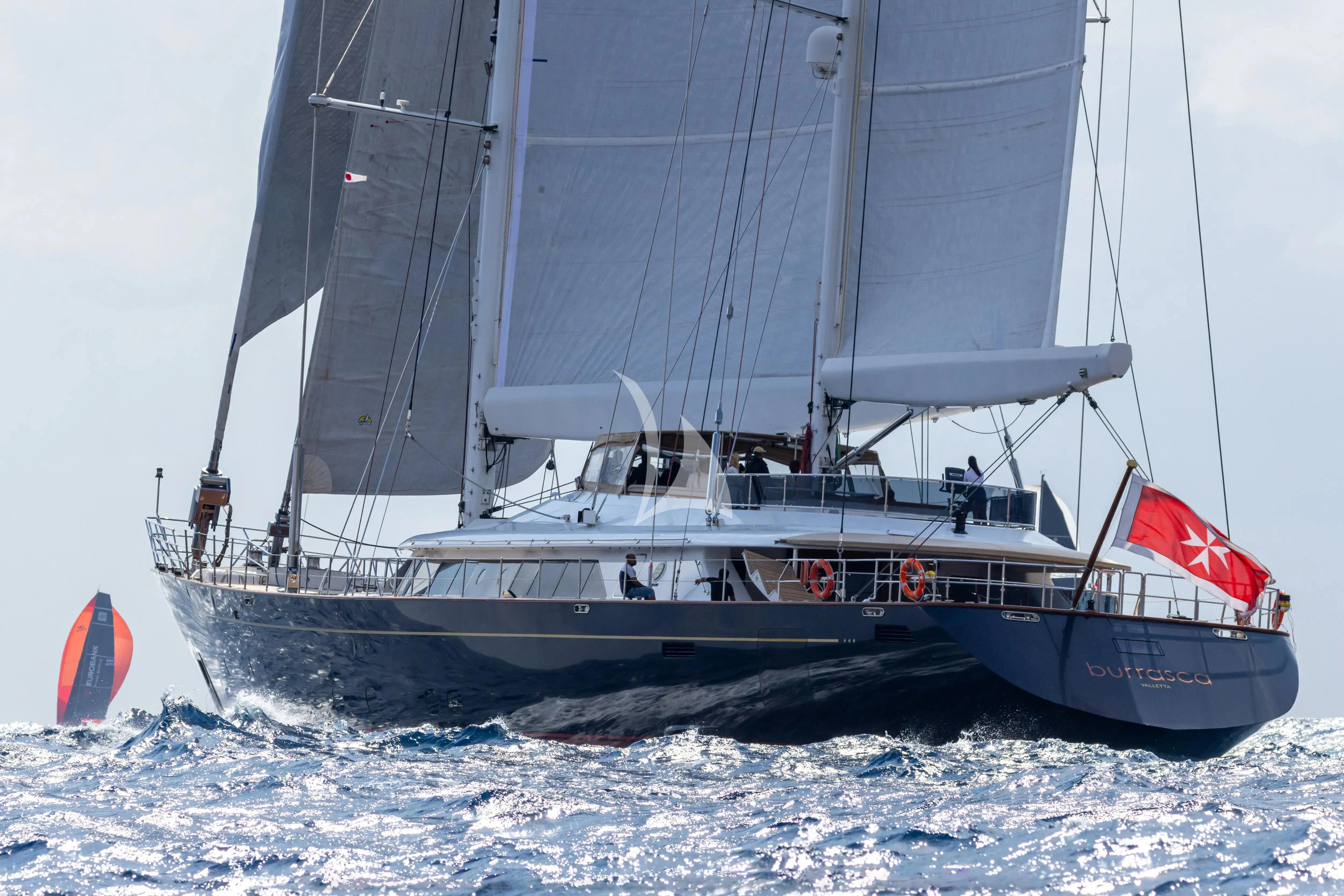 a boat in the water aboard BURRASCA Yacht for Sale