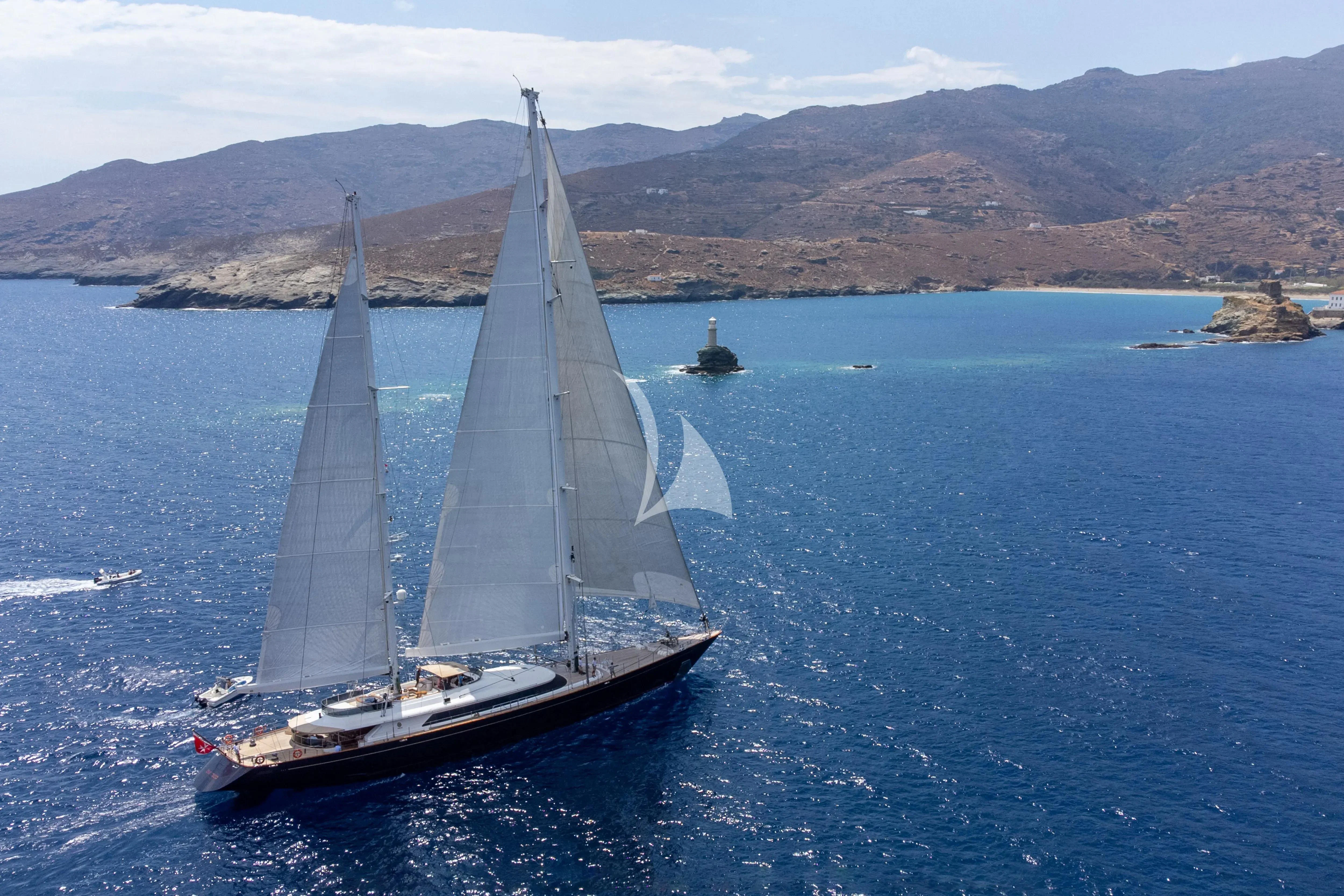 a sailboat on the water aboard BURRASCA Yacht for Sale