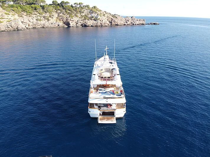 a boat sailing on the water aboard IL SOLE Yacht for Sale