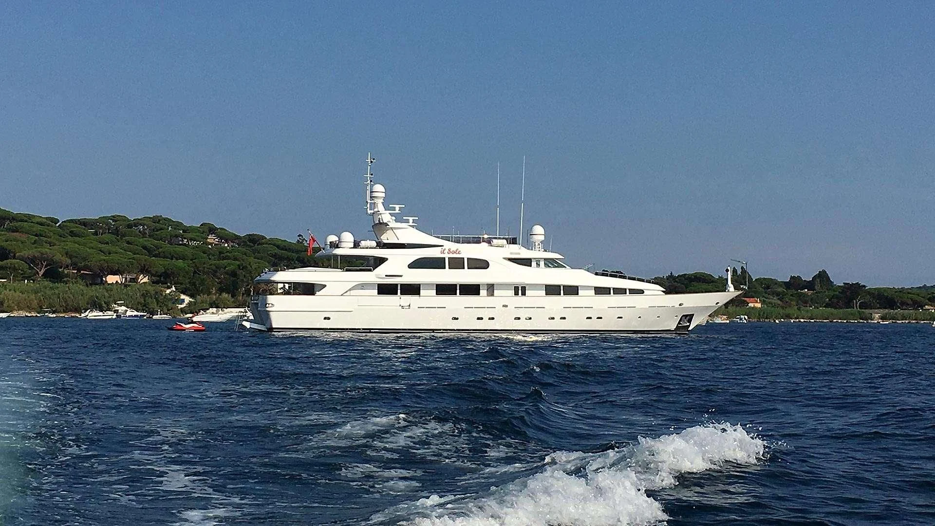 a boat on the water aboard IL SOLE Yacht for Sale