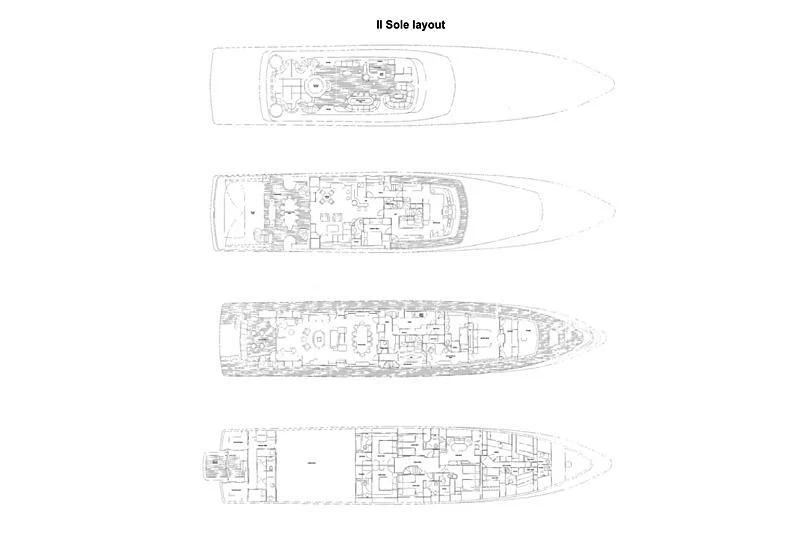 diagram aboard IL SOLE Yacht for Sale
