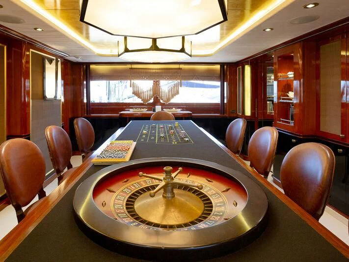a control panel inside a train aboard IL SOLE Yacht for Sale