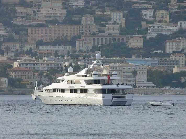 a boat in the water aboard IL SOLE Yacht for Sale