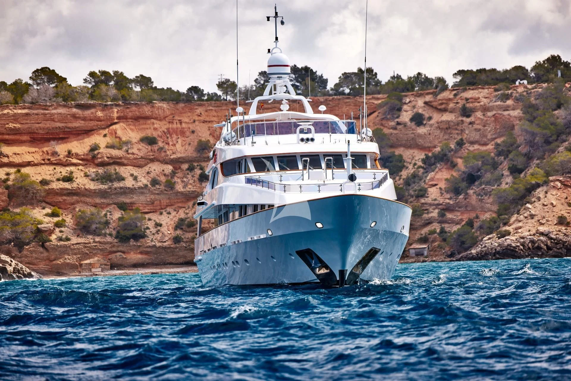 a boat in the water aboard IL SOLE Yacht for Sale