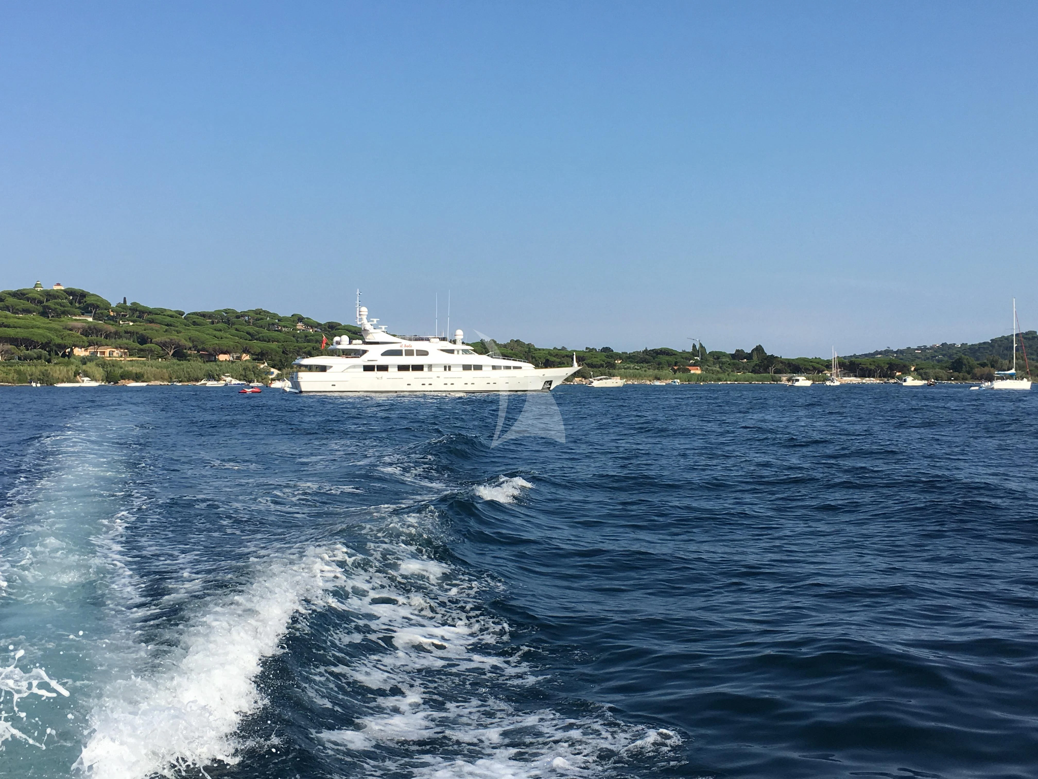 a boat on the water aboard IL SOLE Yacht for Sale