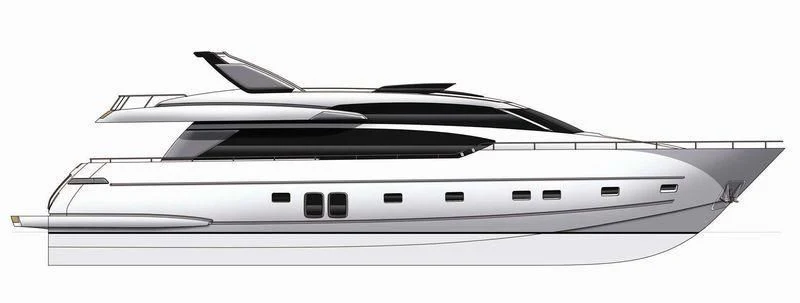 a silver and black car aboard SQUALO Yacht for Sale