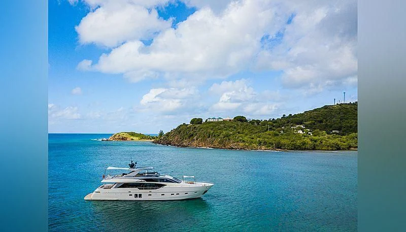 a boat on the water aboard SQUALO Yacht for Sale