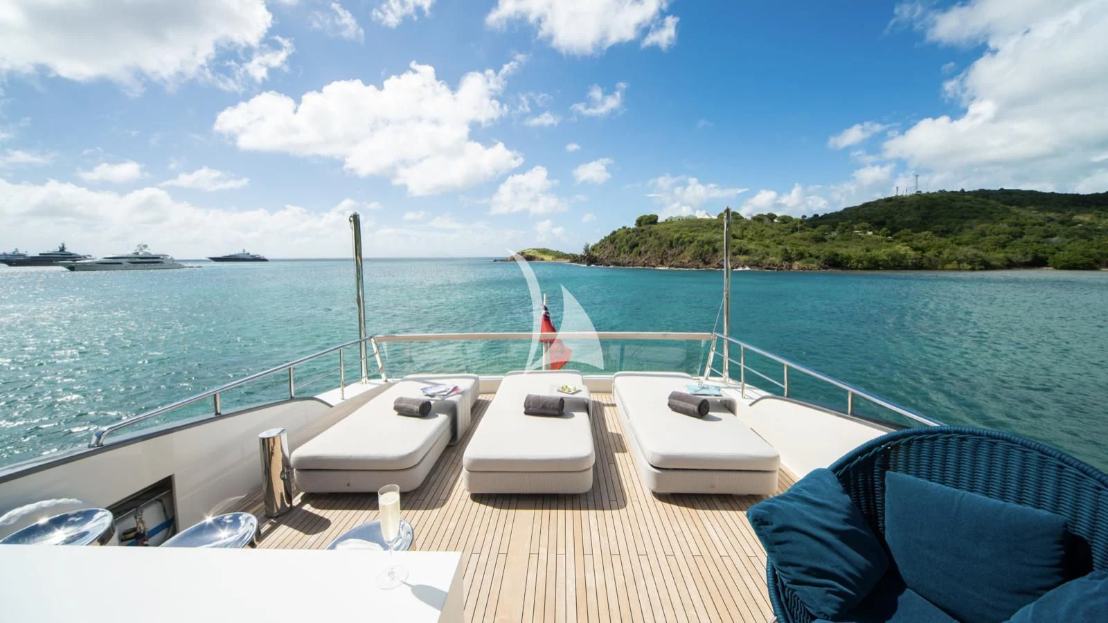 a boat on the water aboard SQUALO Yacht for Sale