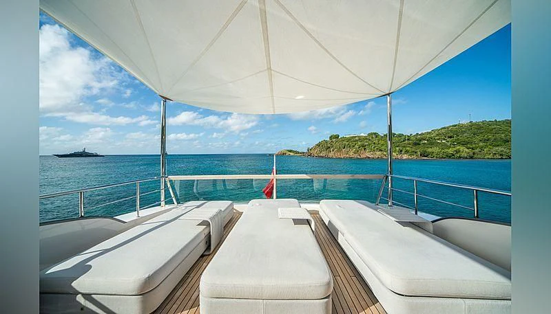 a boat on the water aboard SQUALO Yacht for Sale