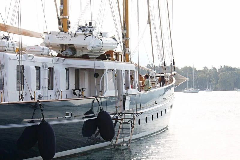 a boat with people on it aboard FLEURTJE Yacht for Sale