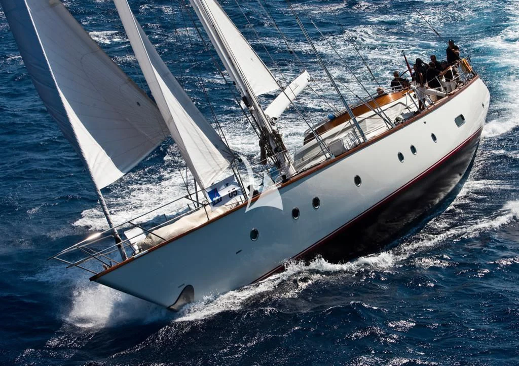 a boat on the water aboard MALIZIA Yacht for Sale