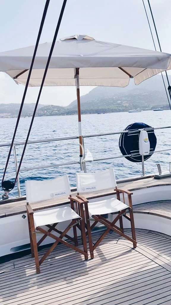 a boat on the water aboard MALIZIA Yacht for Sale