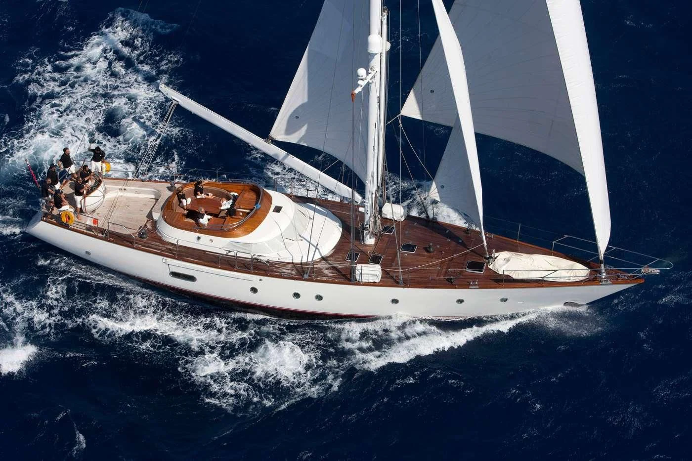 a boat on the water aboard MALIZIA Yacht for Sale