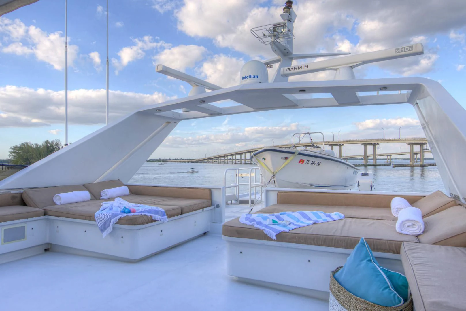 a boat on the water aboard LADY LEX Yacht for Sale
