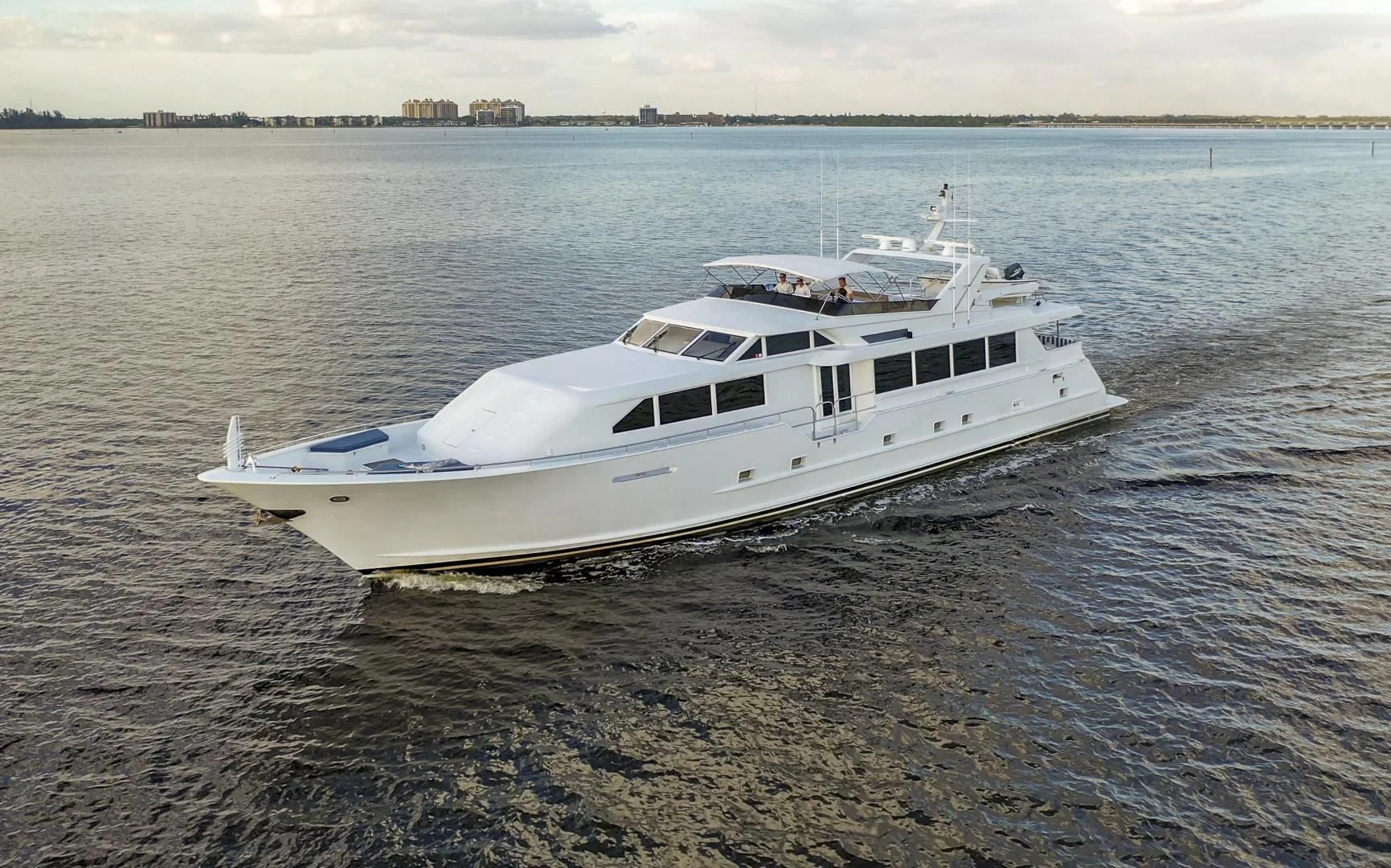a boat on the water aboard LADY LEX Yacht for Sale