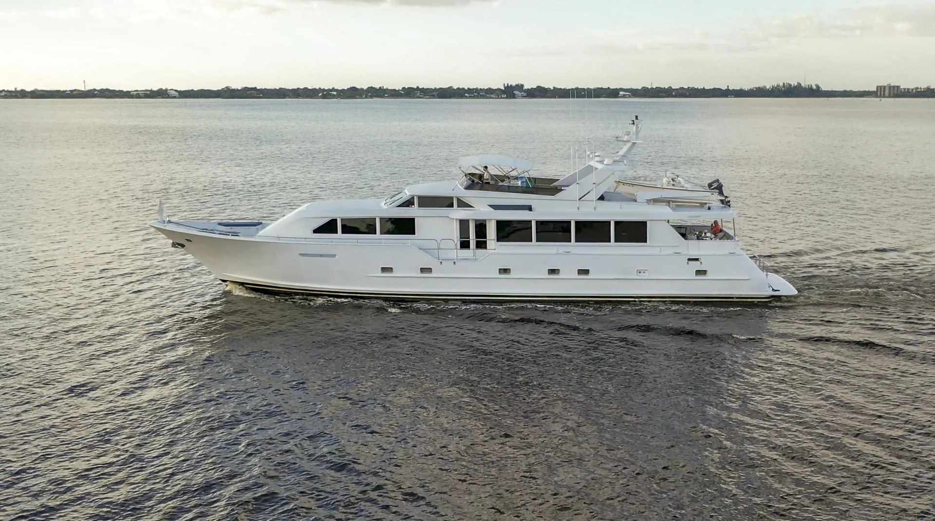 a boat on the water aboard LADY LEX Yacht for Sale