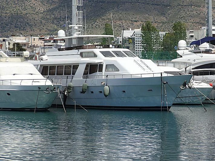 a group of boats are parked in a harbor aboard LITO MARE Yacht for Sale
