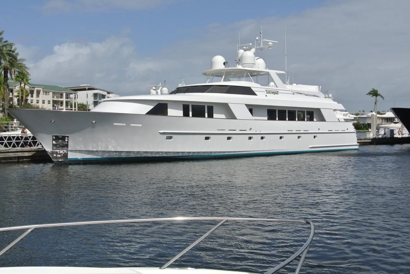 a large white yacht aboard UKARA Yacht for Sale