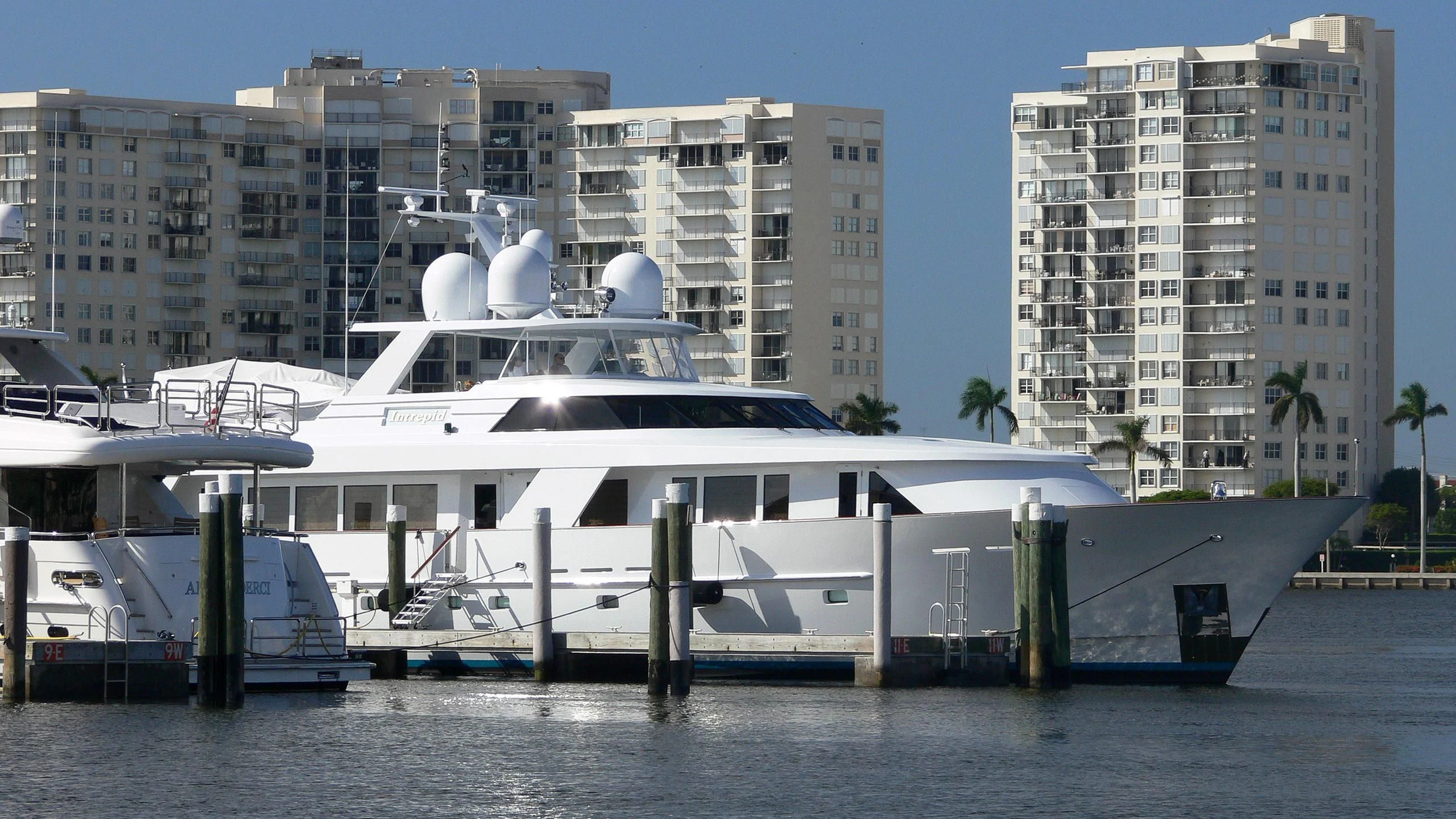 a white yacht in the water aboard UKARA Yacht for Sale