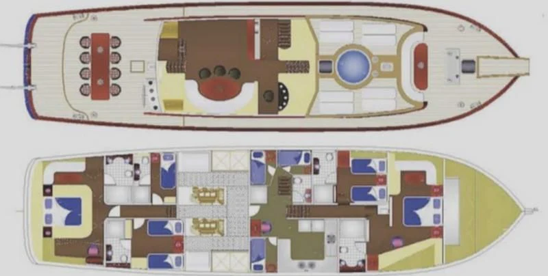 a close-up of a game board aboard BLUE HEAVEN Yacht for Charter