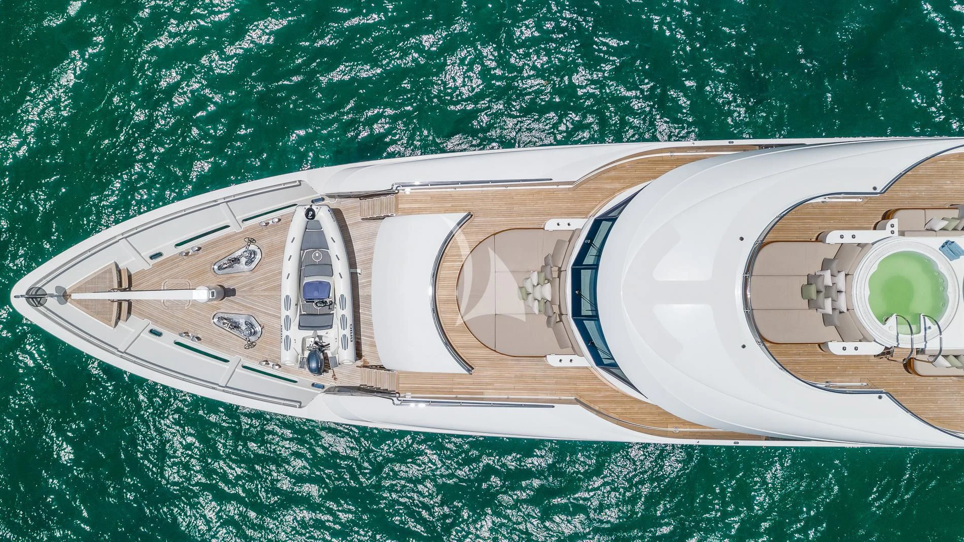a satellite over a planet aboard AS YOU WISH Yacht for Sale